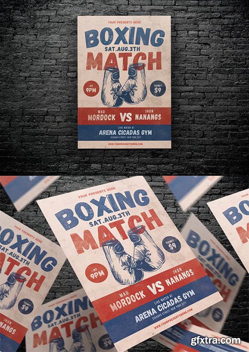 CreativeMarket - Boxing Match Flyer 2334287