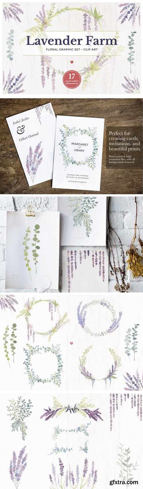 CM - Lavender Farm Graphic Set - Clip Art 2298770