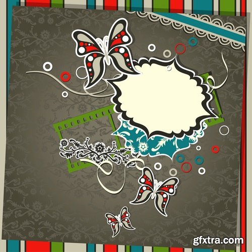 Gift card invitation card flyer background is cover 25 EPS