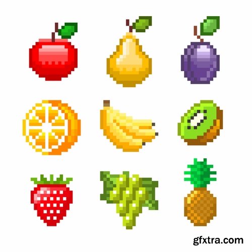 Pixel icon sign vector web design element picture 25 EPS