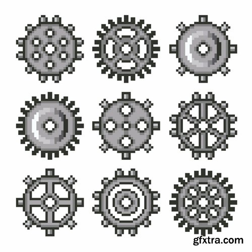 Pixel icon sign vector web design element picture 25 EPS