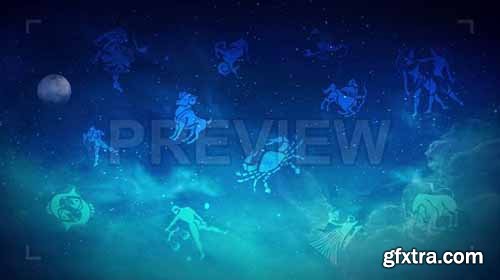 Horoscope Zodiac Symbols In Sky - Motion Graphics 65753