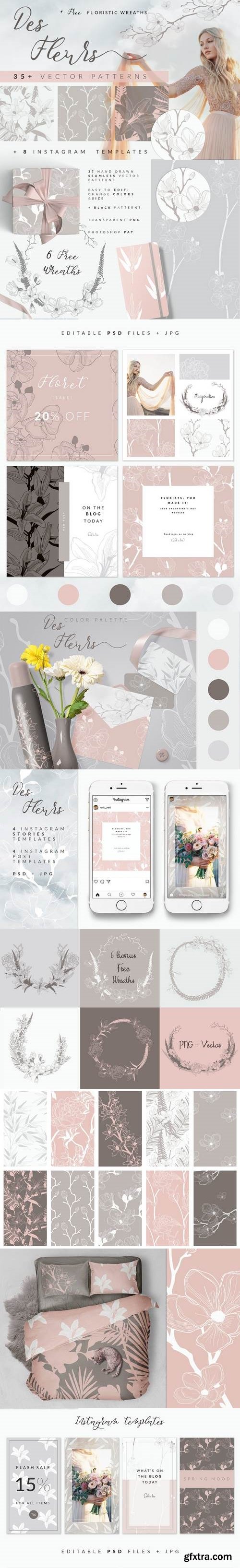 35+ Patterns & 8 Instagram Templates