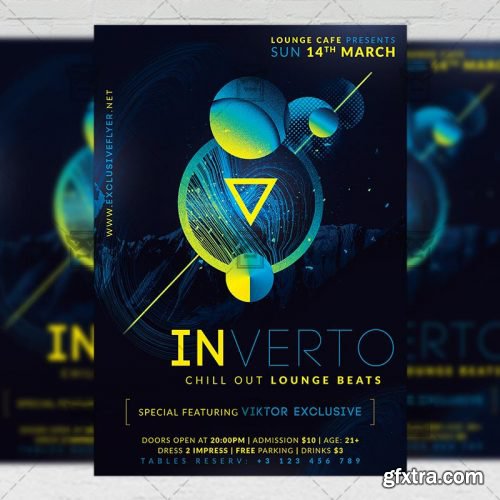 Lounge Beats – Club A5 Flyer Template