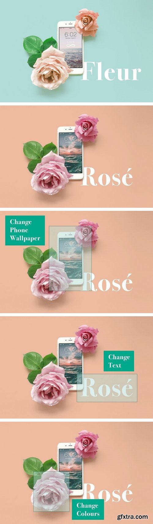 CM - Floral Rose iPhone 7 Mockup 2 1979695