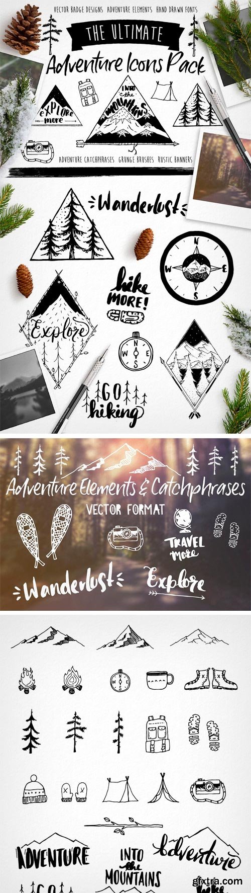 CM - Hand Drawn Adventure Design Elements 2265550