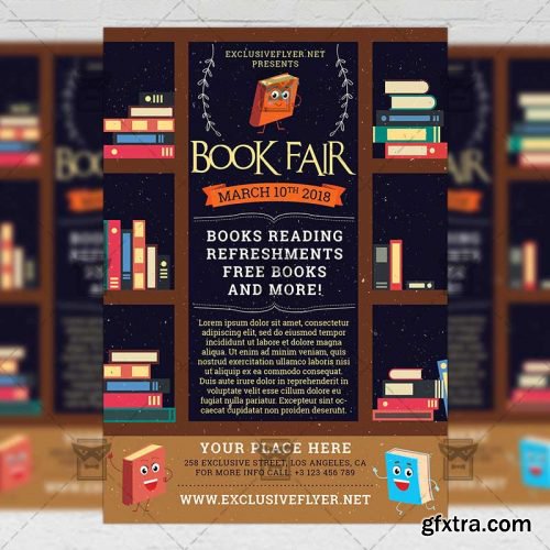 Book Fair – Community A5 Flyer Template