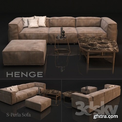 HENGE S-Perla Sofa 3d Model