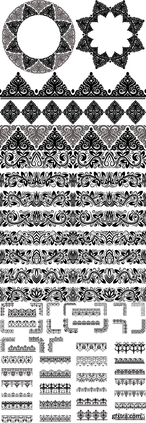 Vectors - Seamless Floral Borders 58