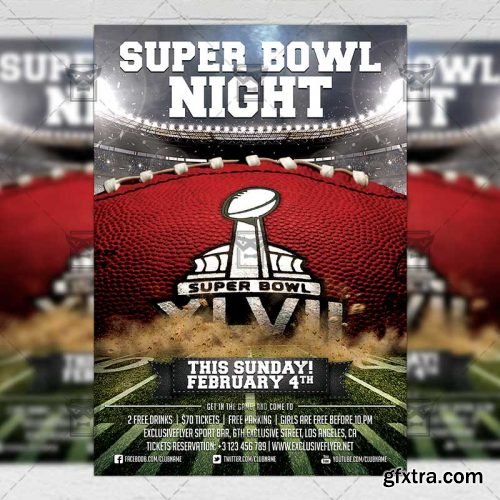 Super Bowl Game – Sport A5 Flyer Template