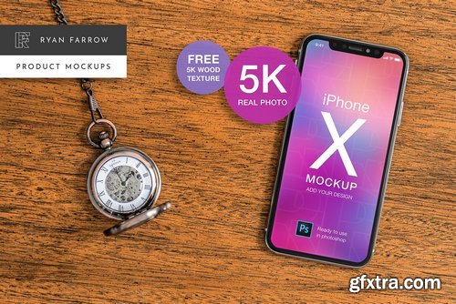 CM - iPhone X Real Product Mockup - 5K 2300914