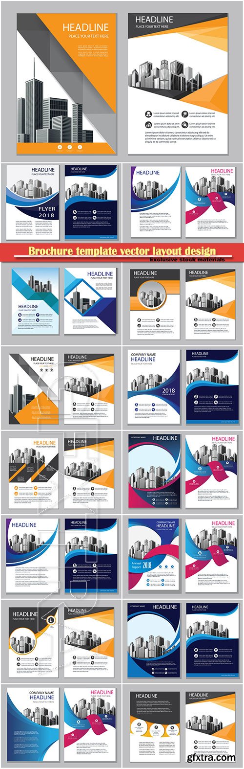 Brochure template vector layout design, corporate business annual report, magazine, flyer mockup # 143