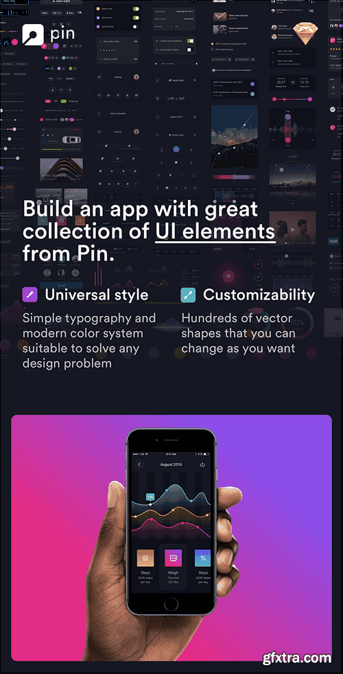 ThemeForest - Pin UI Kit: Huge Set of UI Components 17275435