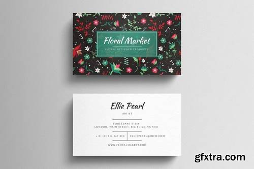 Floral Business Card Template