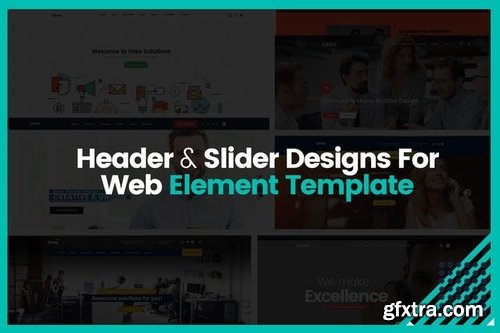 Header & Slider Designs For Web Element Template