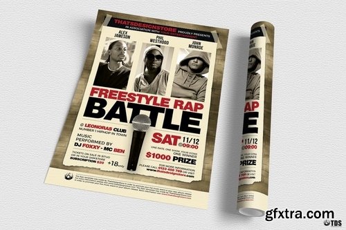 Freestyle Rap Battle Flyer Template V5