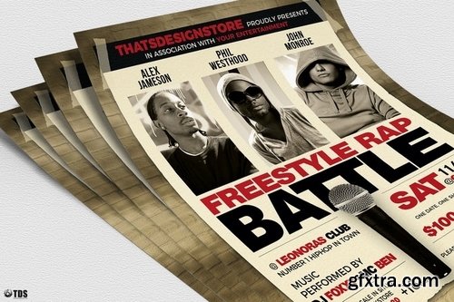 Freestyle Rap Battle Flyer Template V5