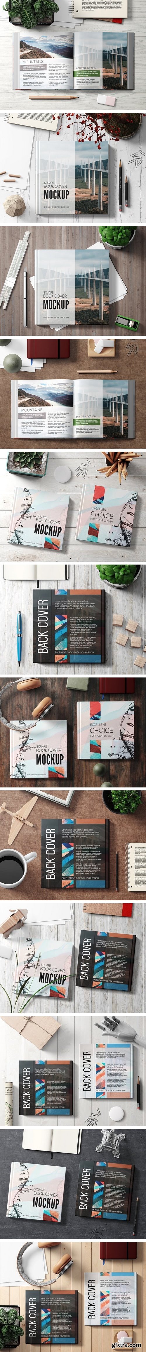 CM - Square Book Mockup 2031468