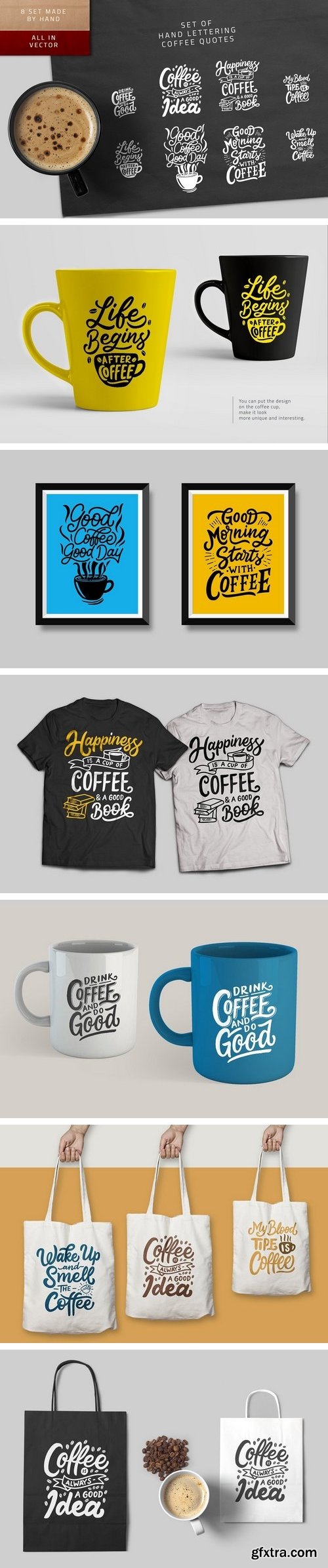 CM - Set of Hand Lettering Coffee Quotes 2092320