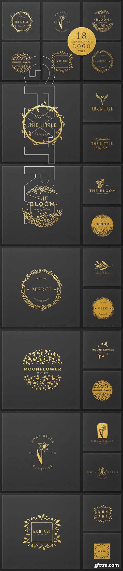 CreativeMarket - 18 Hand Drawn Logo VOL1 2313925