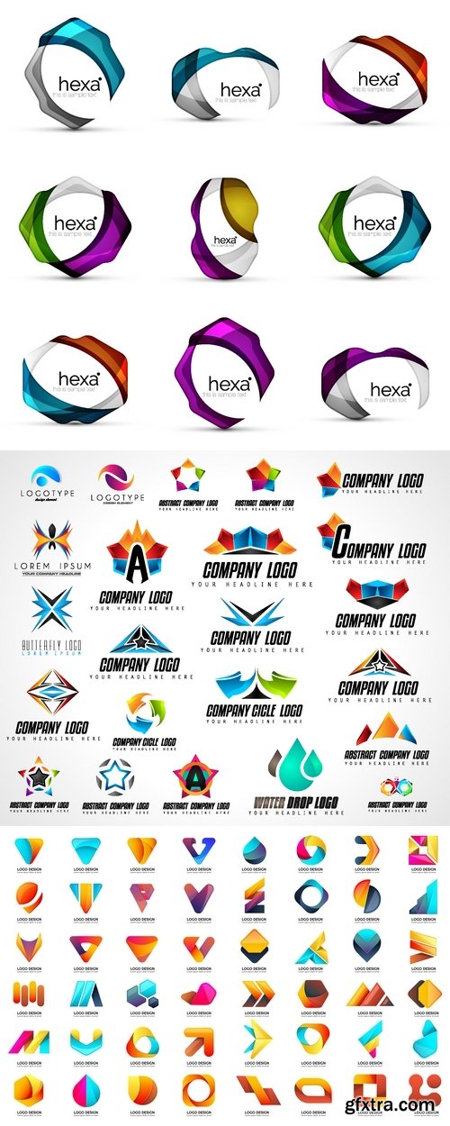 Vectors - Abstract 3D Logo Set 26