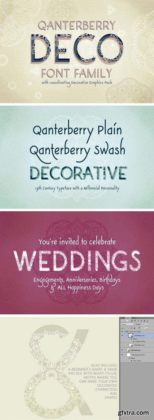 CM - Decorative Font Family-Qanterberry 1508457