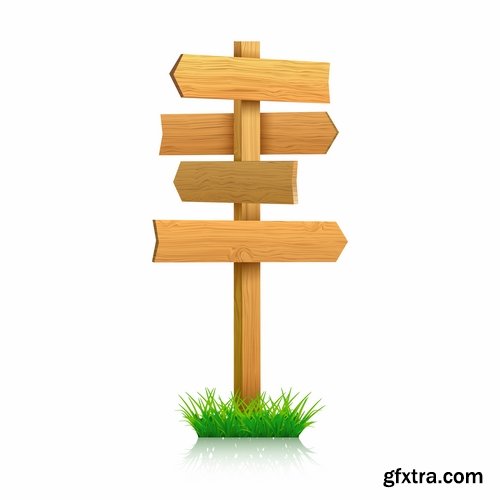 Sign pointer direction arrow signboard vector image 25 EPS