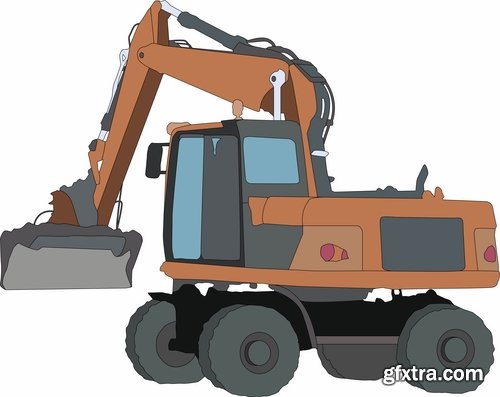 Tractor excavator bulldozer construction equipment 25 EPS