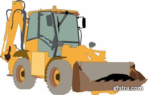 Tractor excavator bulldozer construction equipment 25 EPS