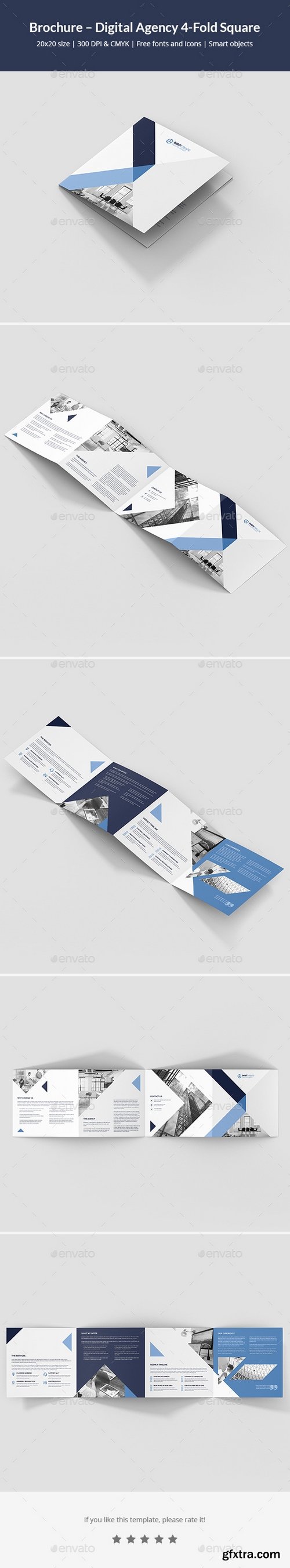 Graphicriver - Brochure – Digital Agency 4-Fold Square 21499227