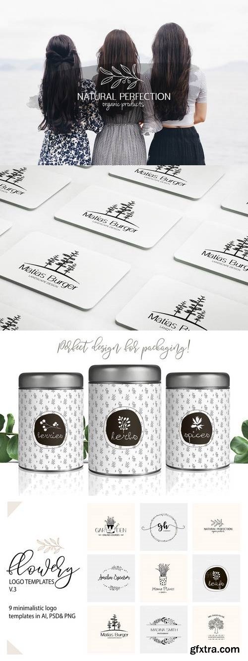 Floral Logo Templates V.3