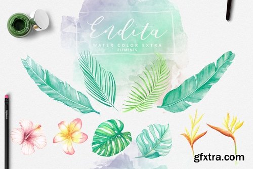 CM - Endita Font & Water Color Set 2339507