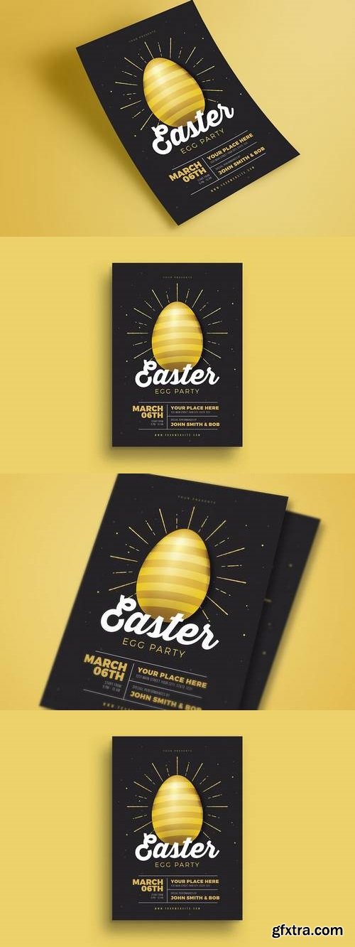 Easter Gold Party Flyer