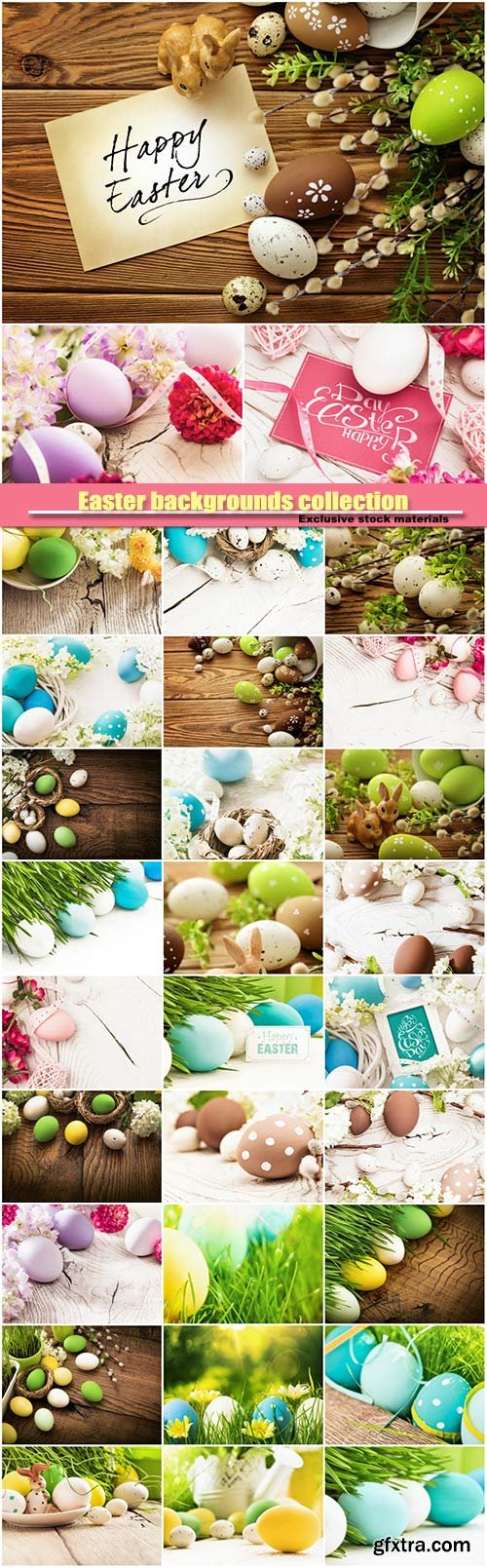 Easter backgrounds collection