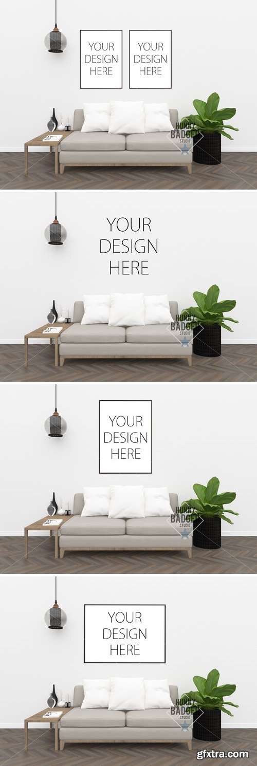 CM - Interior mockup - blank wall 1498607