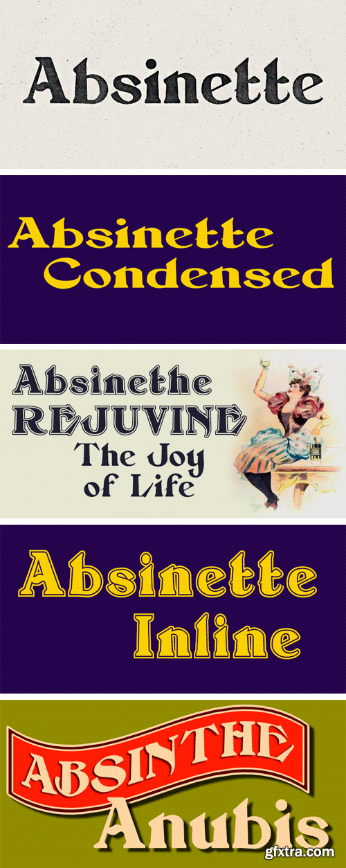 Absinette Font Family