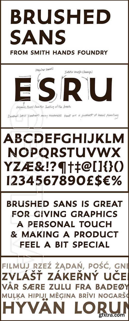 Brushed Sans font family