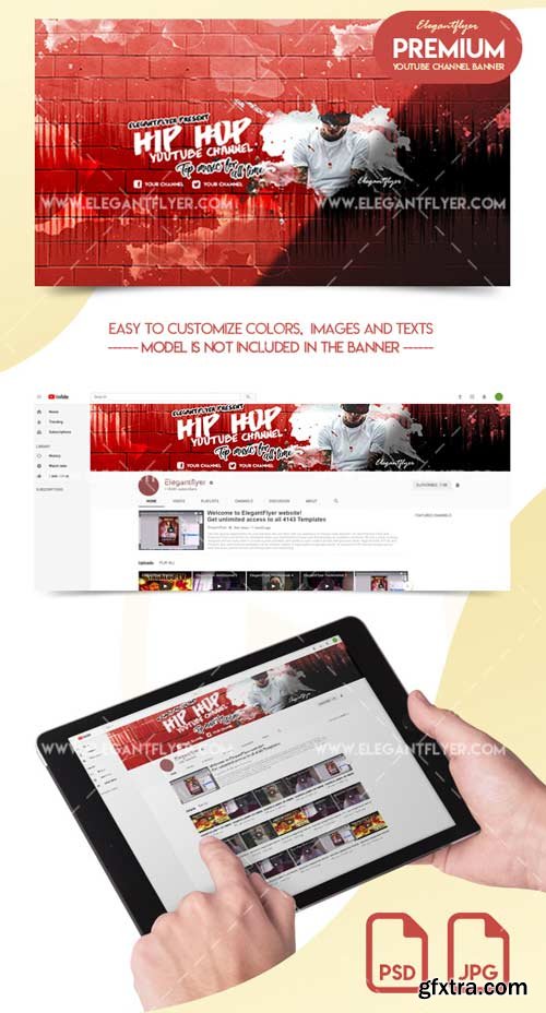 Hip Hop V1 2018 Premium YouTube Channel Banner