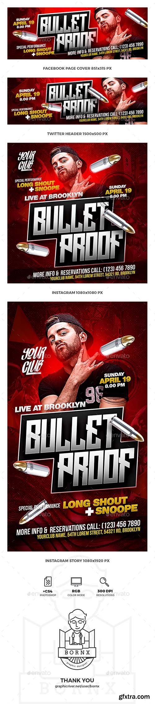 Hip Hop Music Social Media Template 21537848