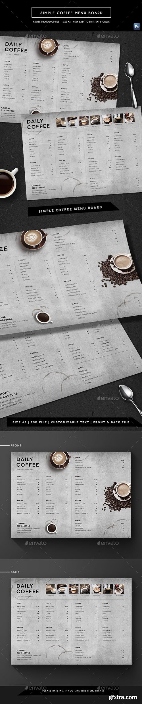 Simple Coffee Menu Board 21547125