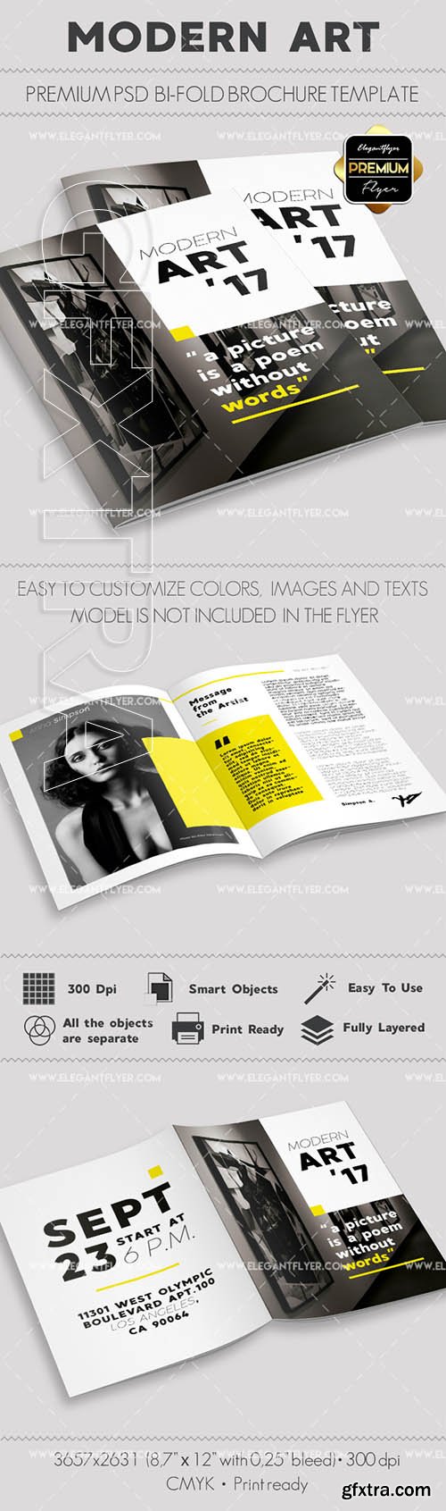 Modern Art – Premium Bi-Fold PSD Brochure Template