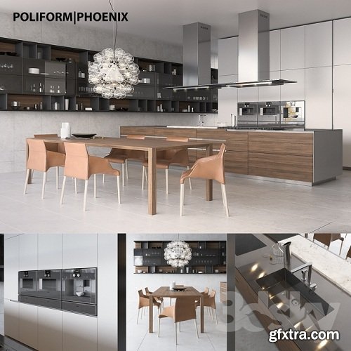 Kitchen Poliform Varenna Phoenix 2 (vray, corona)