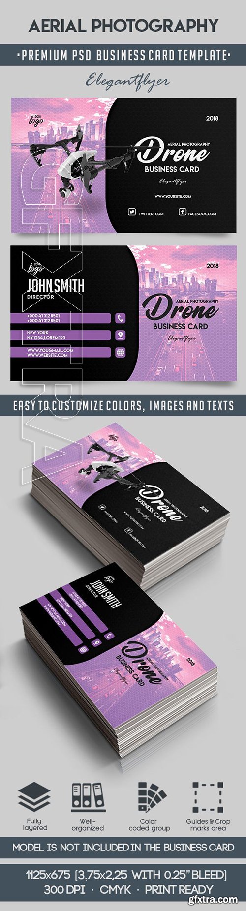 Aerial Photography – Premium Business Card Templates PSD