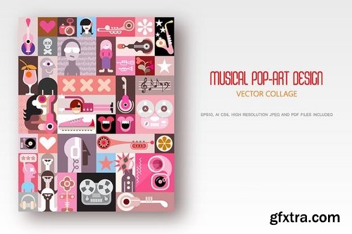 Musical Pop-Art Design