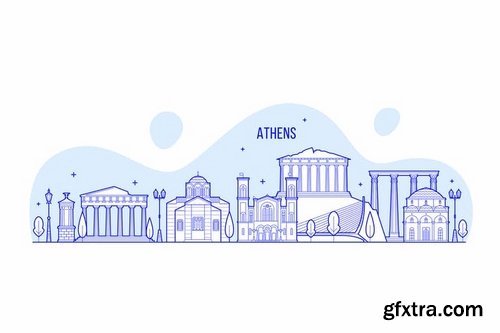 Athens skyline, Greece