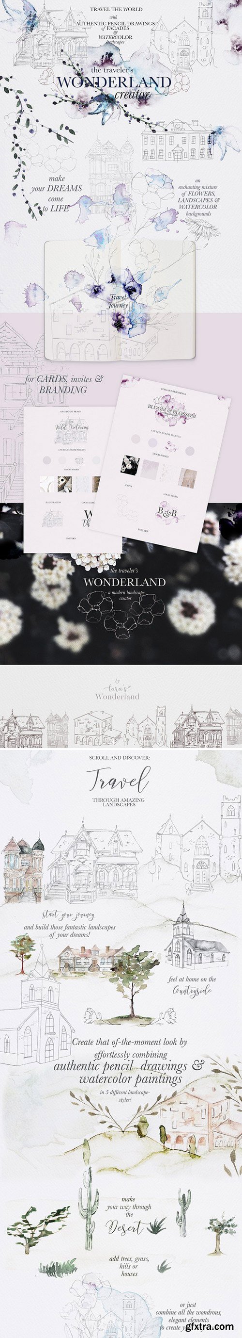 CM - Wedding Venue &Travel Watercolor Set 2070241