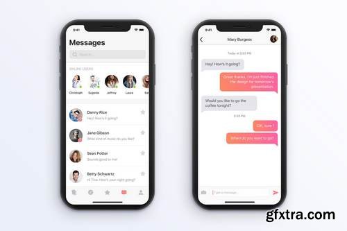 Chat UI concept for Iphone X