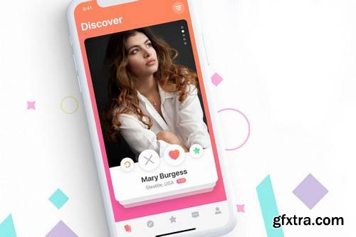 Swipe Card UI mobile for Dating App