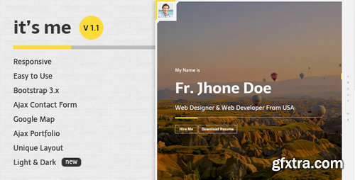 ThemeForest - It\'s Me v1.1 - Personal Resume and Portfolio - 12103343