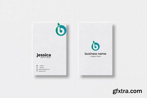 B Letter Logo & Vertical Business Card Template